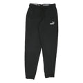 PUMA Mens Joggers Black S W28 L29 Slim Tapered Cotton Blend Logo