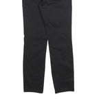 TOMMY HILFIGER Mens Cotton Blend Black Slim Straight Trousers W28 L30 Zip