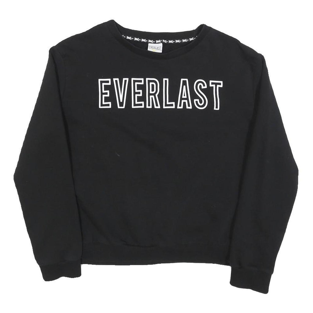 EVERLAST Womens Black Crew Neck M Sweatshirt Cotton Blend Casual Fit