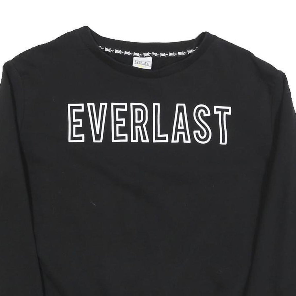 EVERLAST Womens Black Crew Neck M Sweatshirt Cotton Blend Casual Fit