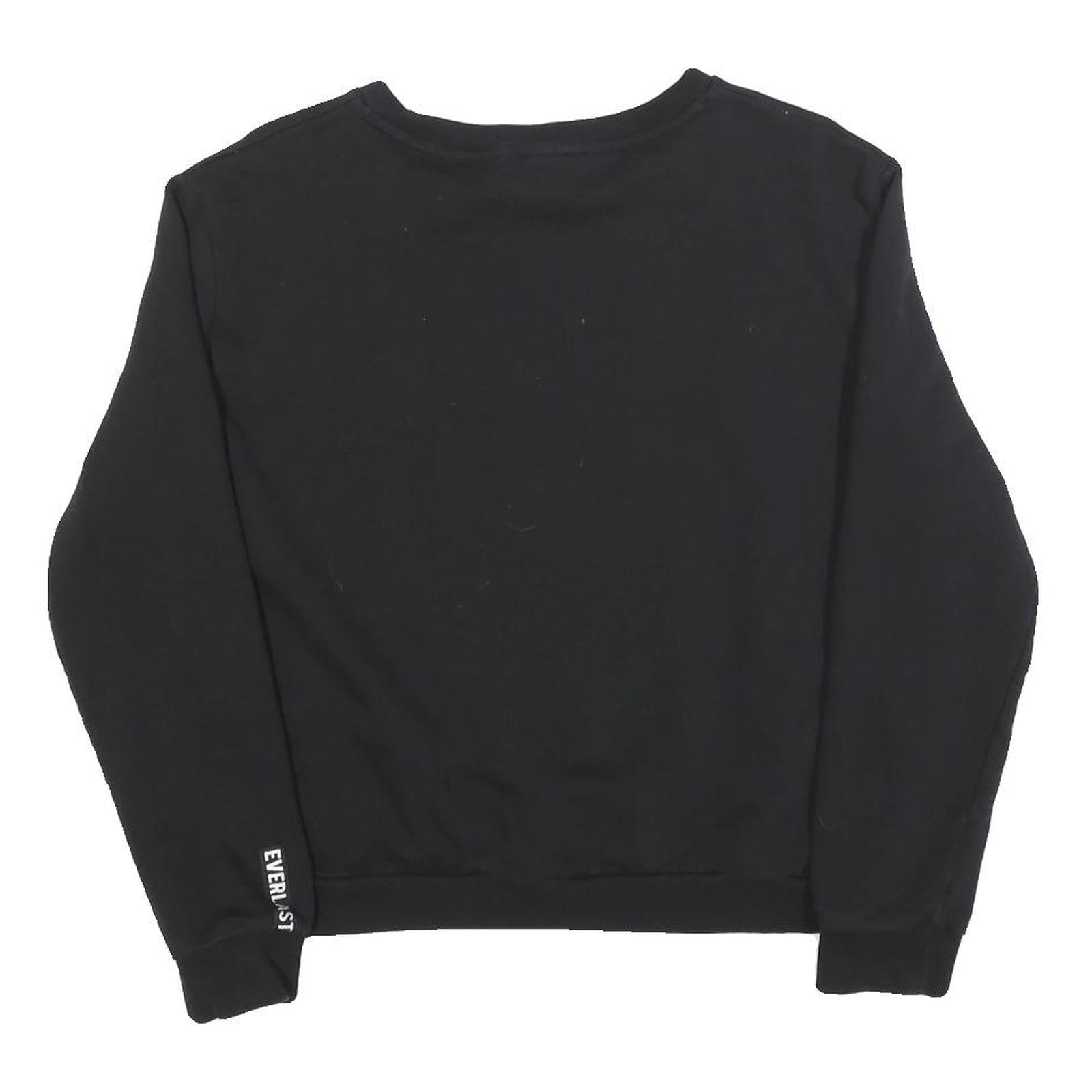 EVERLAST Womens Black Crew Neck M Sweatshirt Cotton Blend Casual Fit