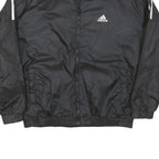 ADIDAS Womens Black Jacket M Polyester Blend Zip Plain Casual Sportswear
