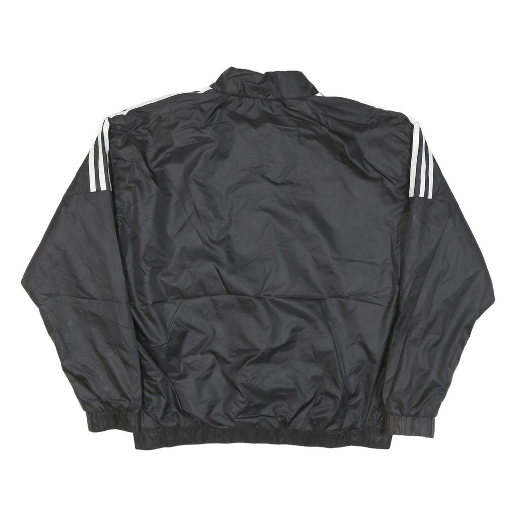 ADIDAS Womens Black Jacket M Polyester Blend Zip Plain Casual Sportswear