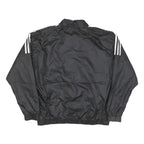 ADIDAS Womens Black Jacket M Polyester Blend Zip Plain Casual Sportswear