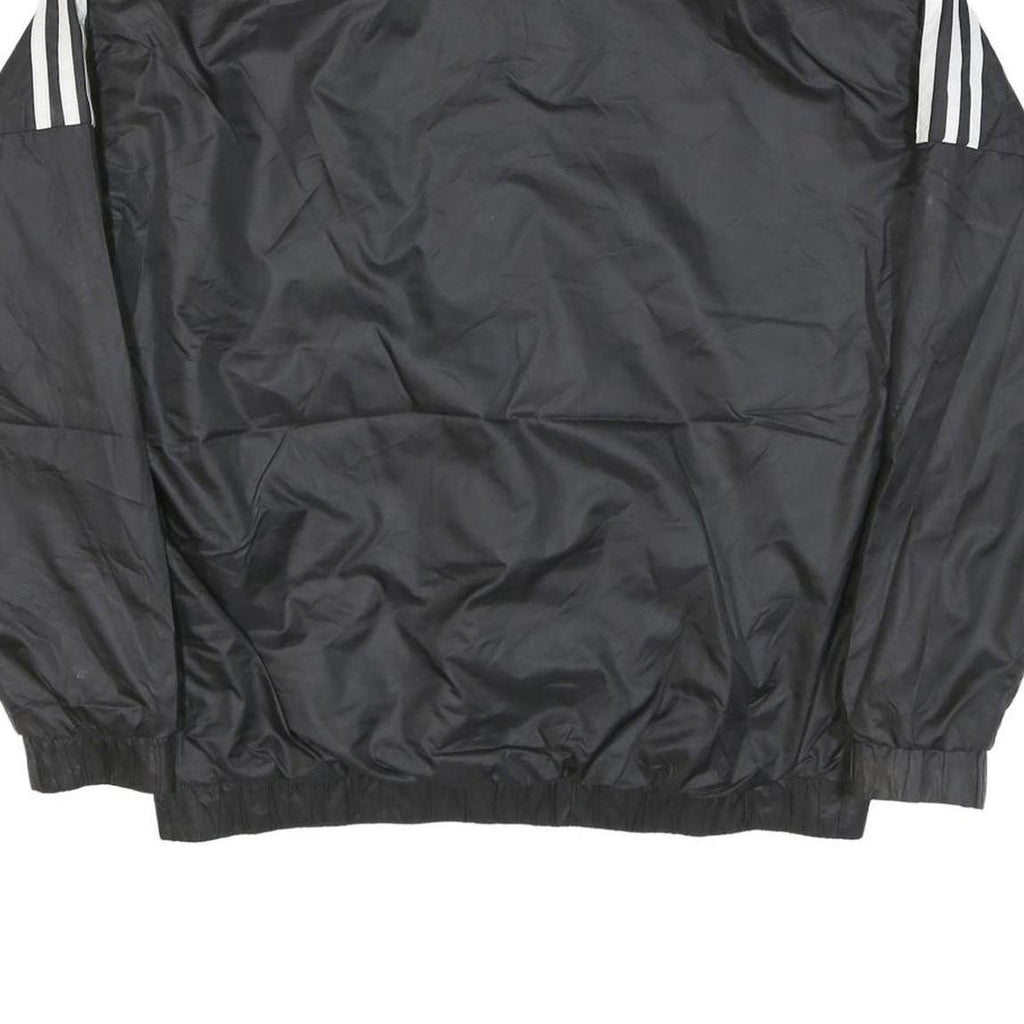 ADIDAS Womens Black Jacket M Polyester Blend Zip Plain Casual Sportswear