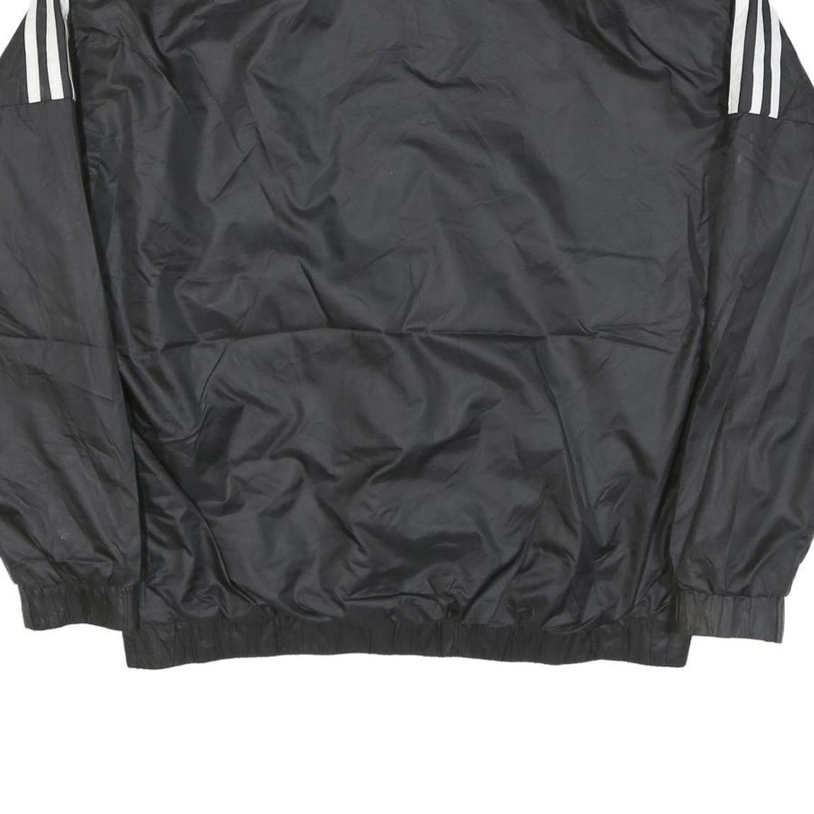 ADIDAS Womens Black Jacket M Polyester Blend Zip Plain Casual Sportswear