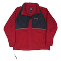 CHAPS RALPH LAUREN Mens Red & Navy Zip Jacket L Polyester Blend Colourblock