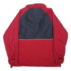CHAPS RALPH LAUREN Mens Red & Navy Zip Jacket L Polyester Blend Colourblock