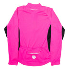 MUDDYFOX Cycling Womens Jersey Pink Long Sleeve 1/2 Zip UK 10