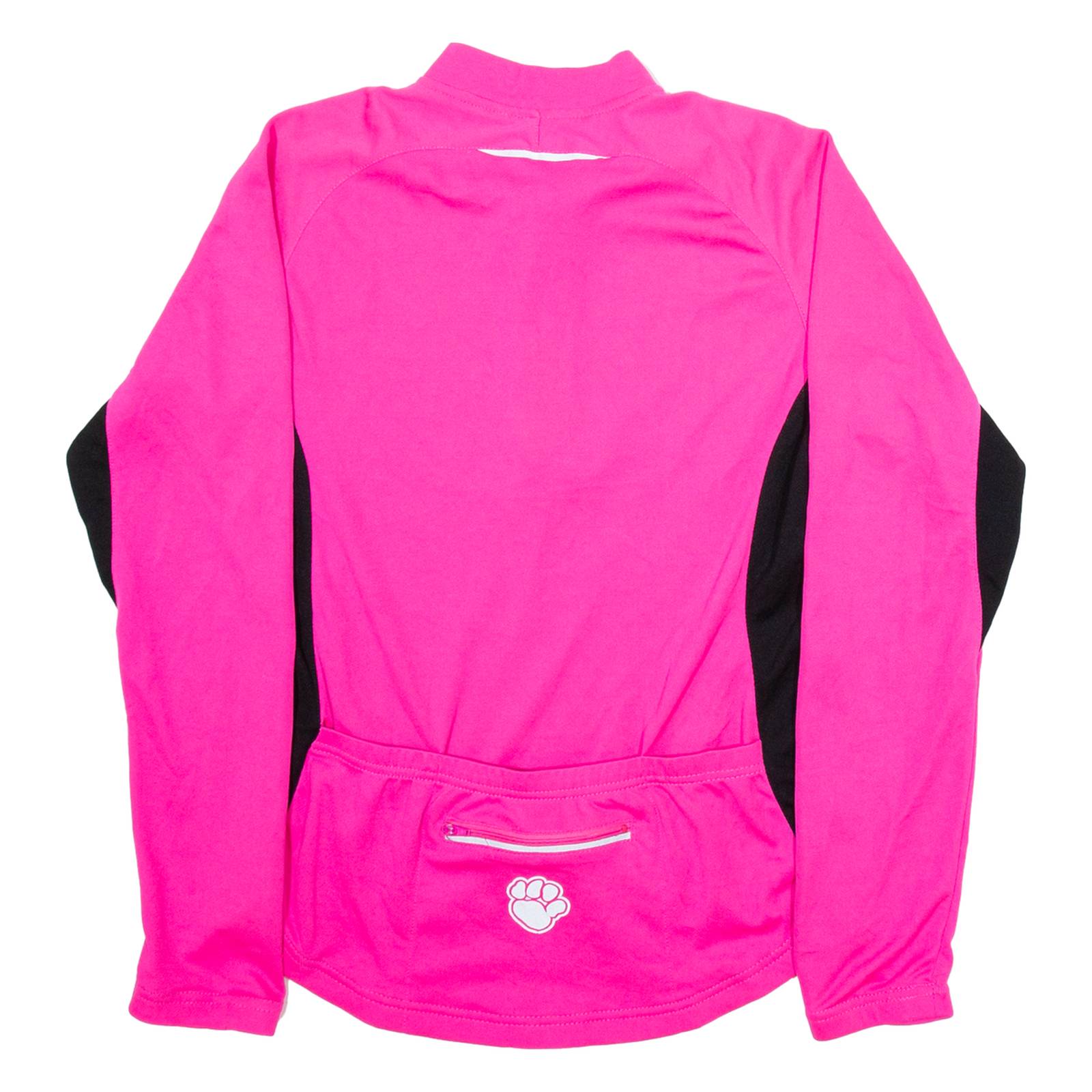 MUDDYFOX Cycling Womens Jersey Pink Long Sleeve 1/2 Zip UK 10