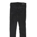 LEVI'S Womens Slim Black Denim Slim Jeans Zip W27 L28 Stylish Fitted
