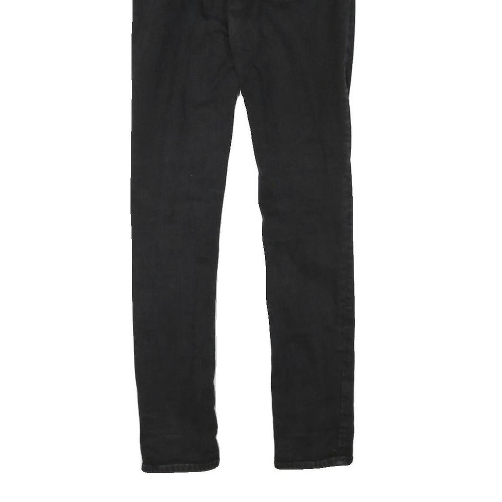 LEVI'S Womens Slim Black Denim Slim Jeans Zip W27 L28 Stylish Fitted