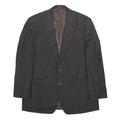 LAUREN RALPH LAUREN Mens Black Pinstripe Wool Jacket L Button Formal Tailored