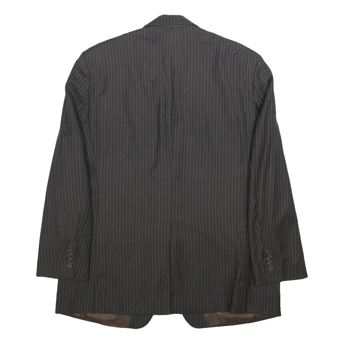 LAUREN RALPH LAUREN Mens Black Pinstripe Wool Jacket L Button Formal Tailored