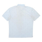 CALVIN KLEIN Mens Light Blue Polo Shirt Cotton Blend Short Sleeve All Over Logo