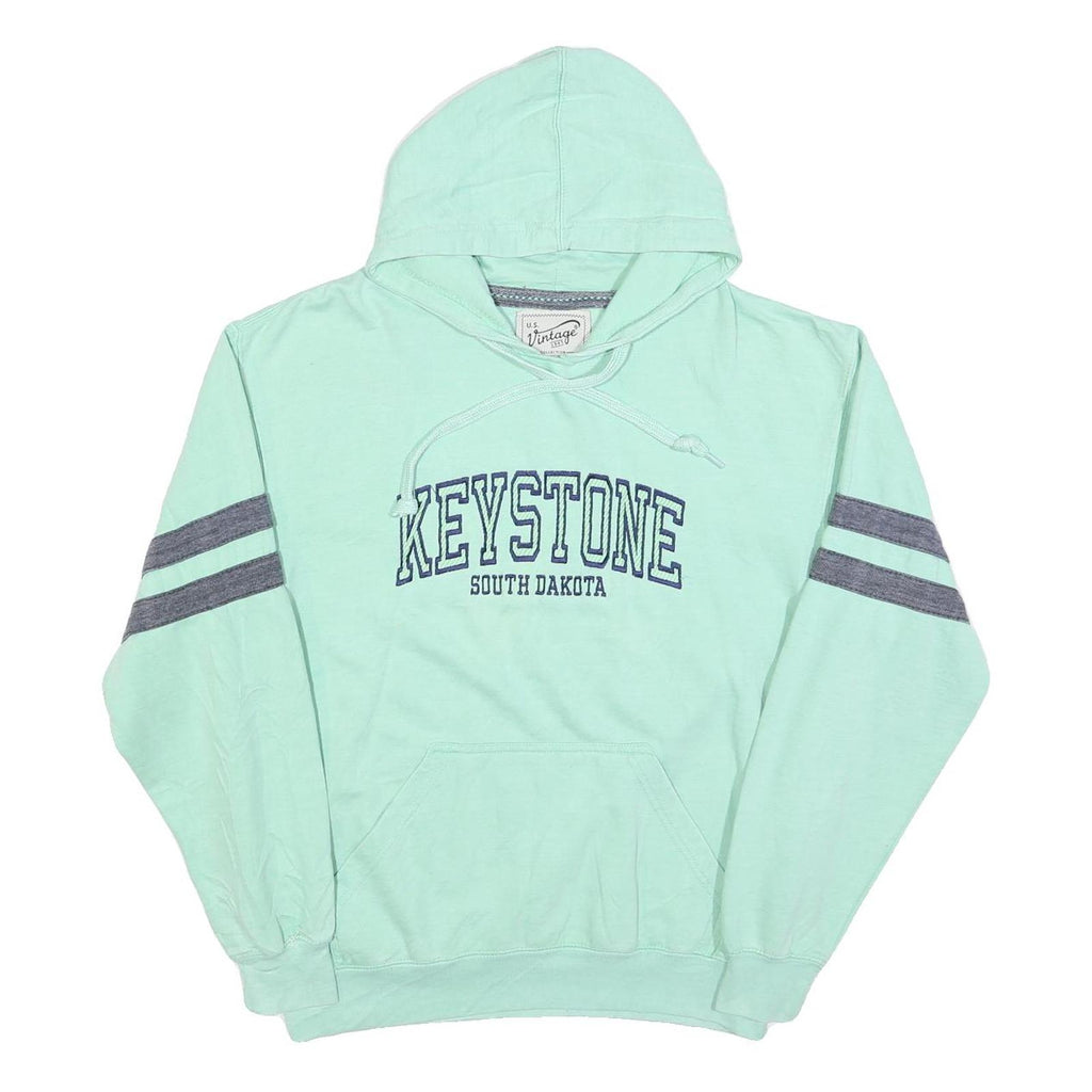 US VINTAGE Mens Mint Green Keystone South Dakota Pullover Hoodie M Casual