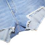LEVI'S Womens Blue Denim Casual Cut-Off Shorts S W26 Distressed Hem