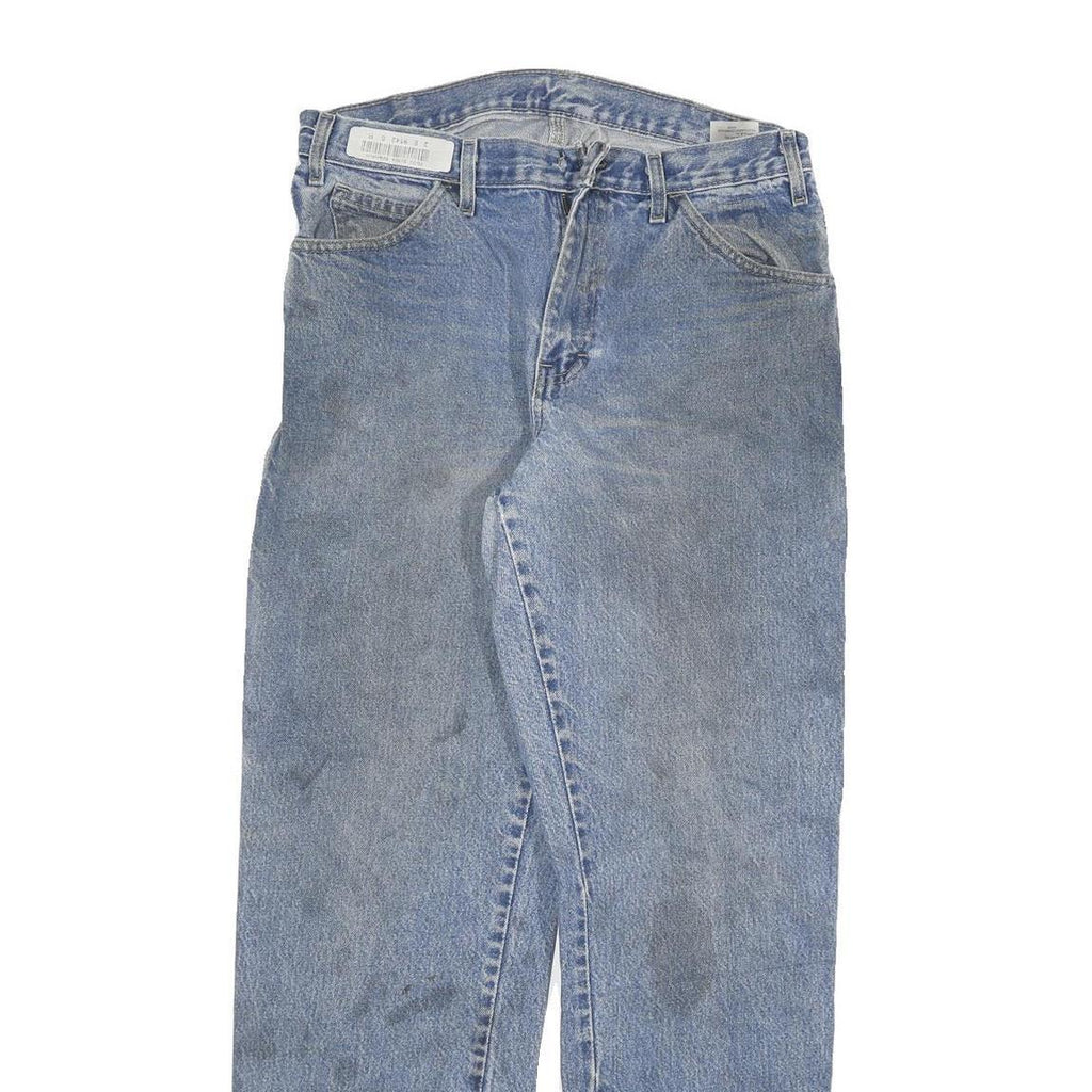 DICKIES Mens Jeans Blue Regular Straight Denim Medium W30 L30 Workwear Zip