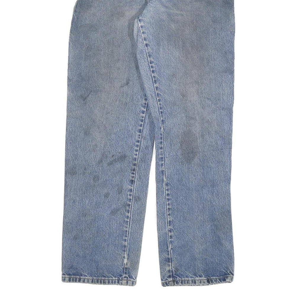 DICKIES Mens Jeans Blue Regular Straight Denim Medium W30 L30 Workwear Zip