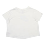 NIKE Girls White Black Logo Graphic T-Shirt L Short Sleeve Crew Neck Casual