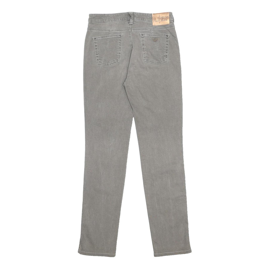 ARMANI JEANS Womens Grey Slim Skinny Denim Medium W30 L32 Zip Cotton Blend