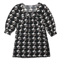 RED HERRING Womens Black & Grey Printed Blouse 3/4 Sleeve Round Neck UK 10
