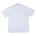 MARISHTLE Mens White Cotton Blend Shirt M Button Collar Short Sleeve Casual