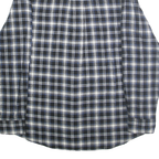 CHAPS Mens Blue & White Check Shirt M Cotton Classic Long Sleeve Casual