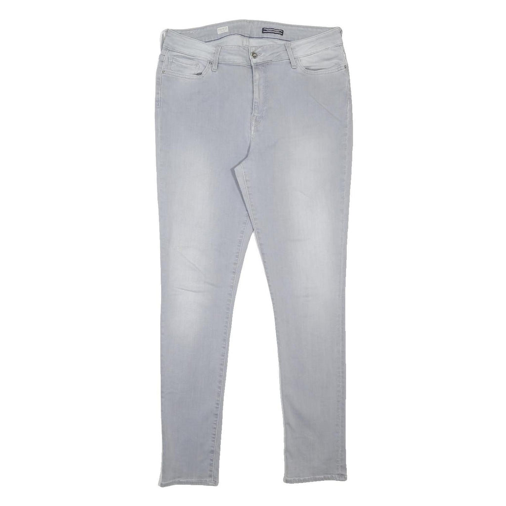 TOMMY HILFIGER Womens Jeans Blue Slim Skinny Denim Light W33 L32 Slim Fit Zip