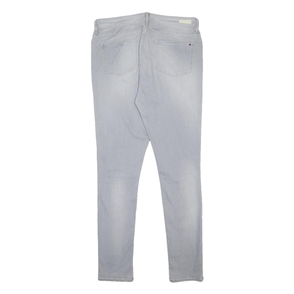 TOMMY HILFIGER Womens Jeans Blue Slim Skinny Denim Light W33 L32 Slim Fit Zip