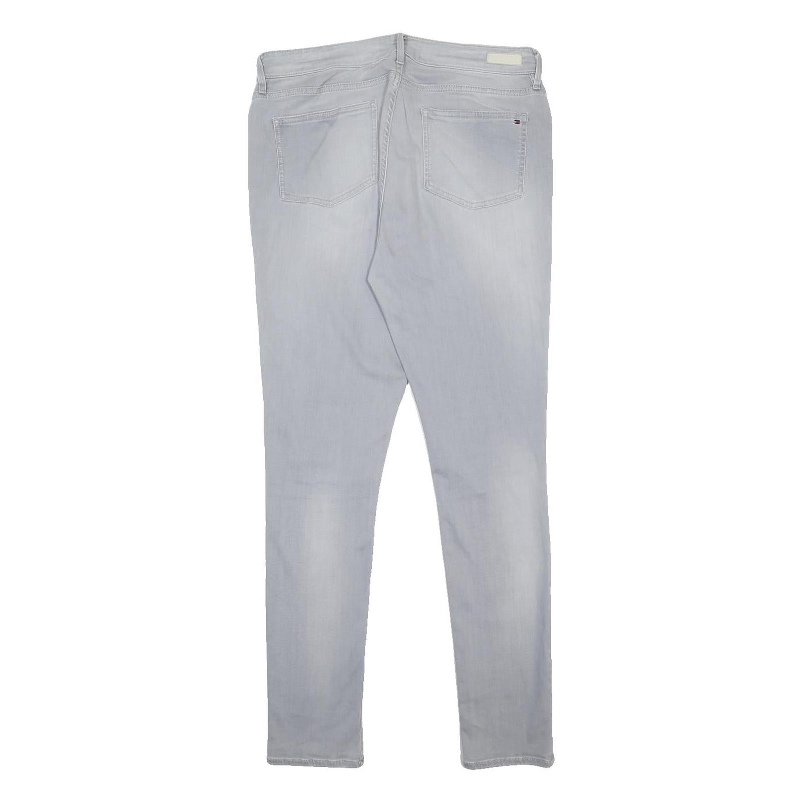 TOMMY HILFIGER Womens Jeans Blue Slim Skinny Denim Light W33 L32 Slim Fit Zip