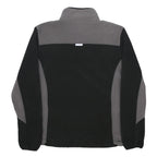 DICKIES Womens Black & Grey Plain Jumper 1/4 Zip Polyester XL Casual Fleece