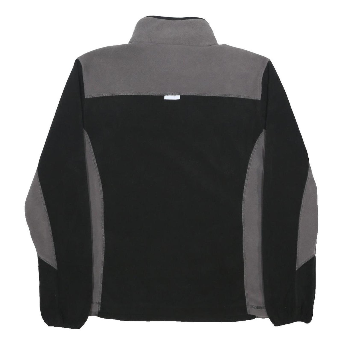 DICKIES Womens Black & Grey Plain Jumper 1/4 Zip Polyester XL Casual Fleece