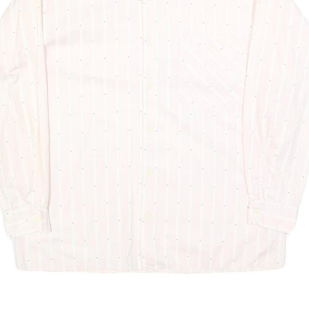 BIG STAR Mens White Shirt M Cotton Blend Casual Button-Up Pocket