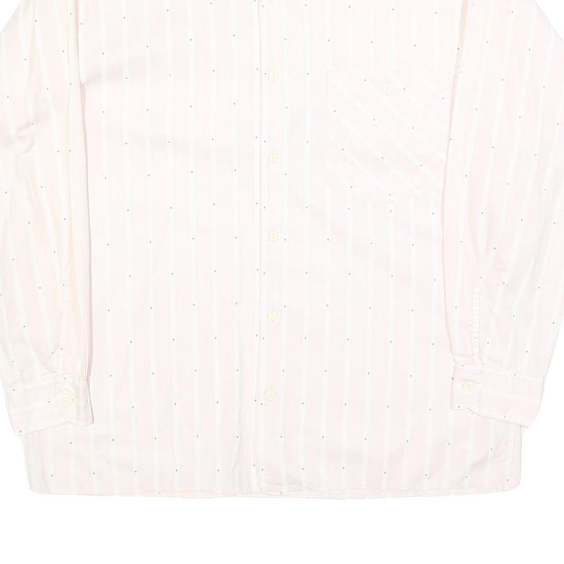 BIG STAR Mens White Shirt M Cotton Blend Casual Button-Up Pocket