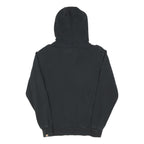 ELLESSE Womens Black Hooded Pullover UK 12 Cotton Blend Logo Hoodie