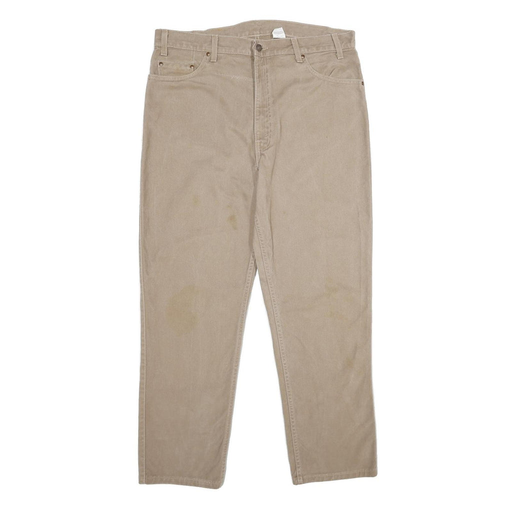 LEVI'S Mens Relaxed Beige Cotton Denim W38 L29 Casual Zip Closure Jeans