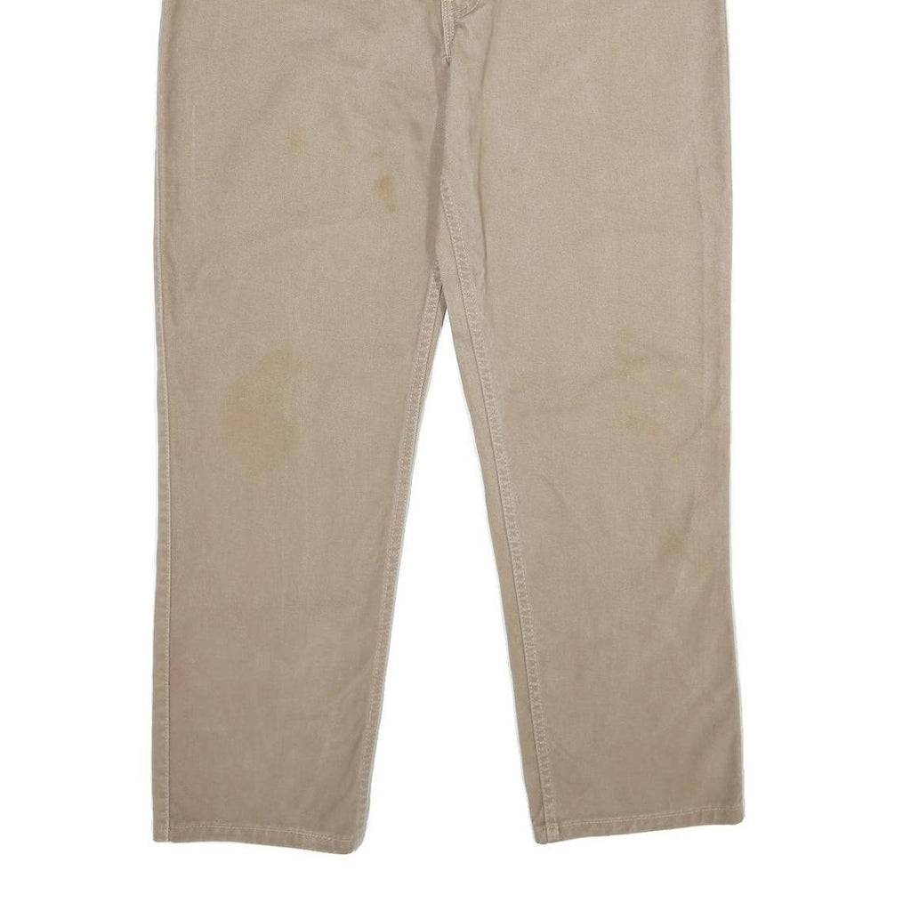 LEVI'S Mens Relaxed Beige Cotton Denim W38 L29 Casual Zip Closure Jeans