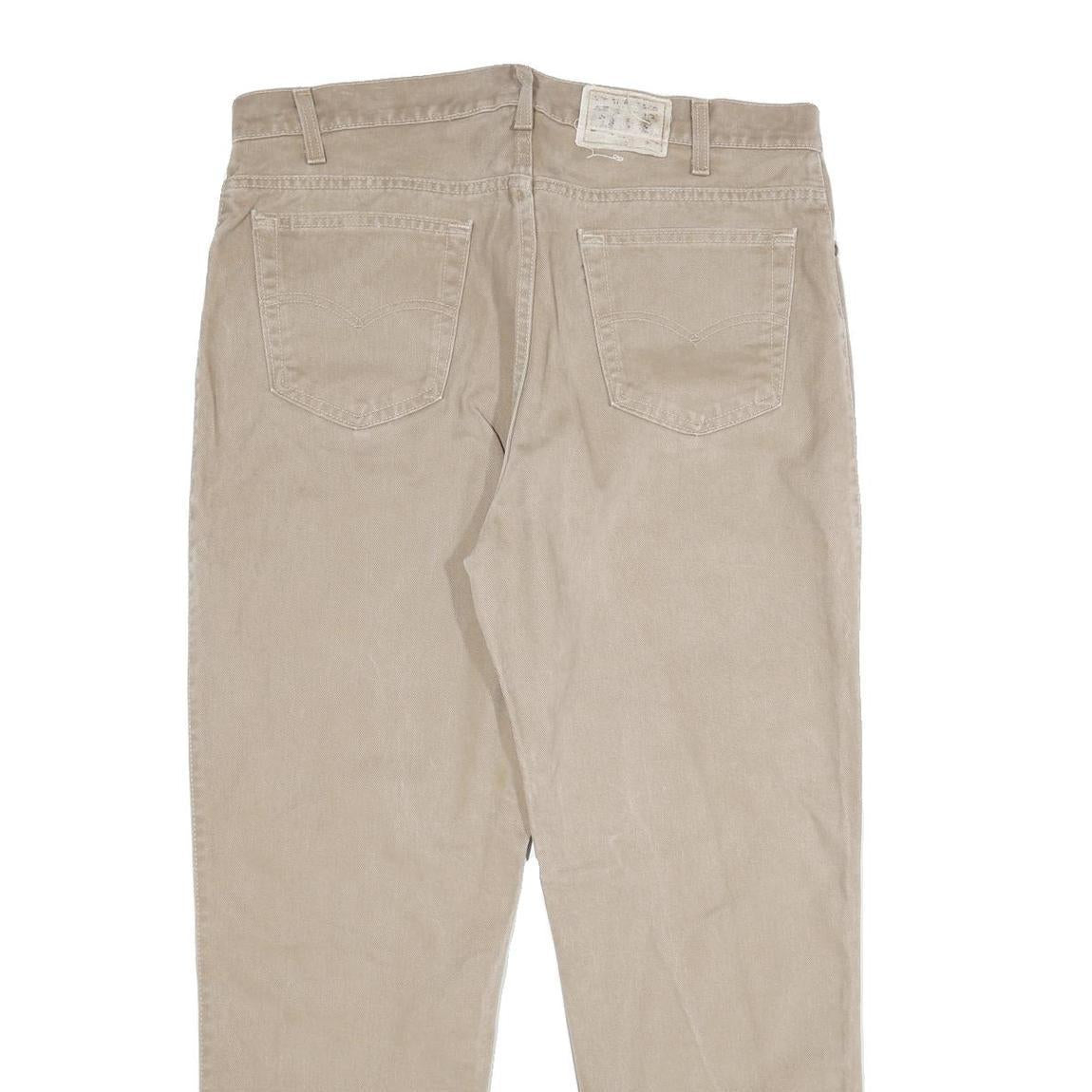 LEVI'S Mens Relaxed Beige Cotton Denim W38 L29 Casual Zip Closure Jeans