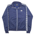 UMBRO Mens Blue & Navy Geometric Track Jacket S Polyester Athletic Sportswear