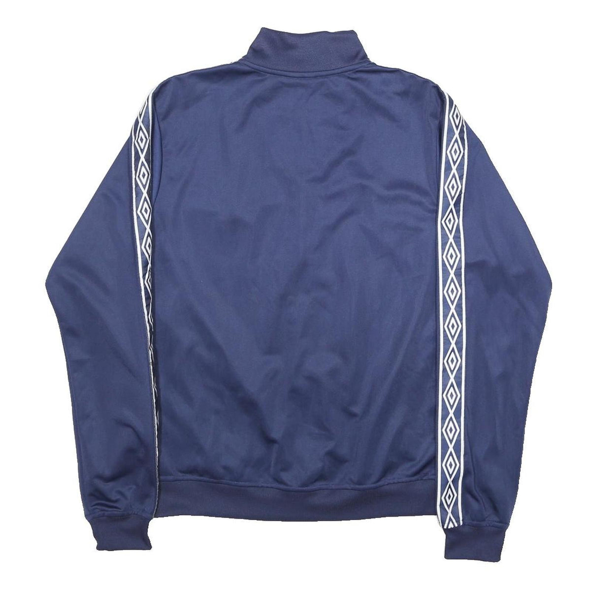 UMBRO Mens Blue & Navy Geometric Track Jacket S Polyester Athletic Sportswear