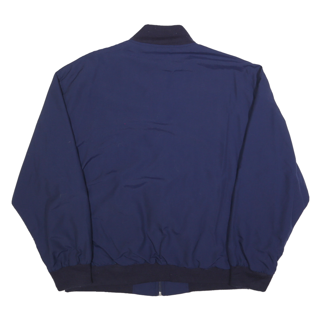 PRINCE Mens Navy Blue Red & Grey Colourblock Zip Jacket XL Nylon Casual