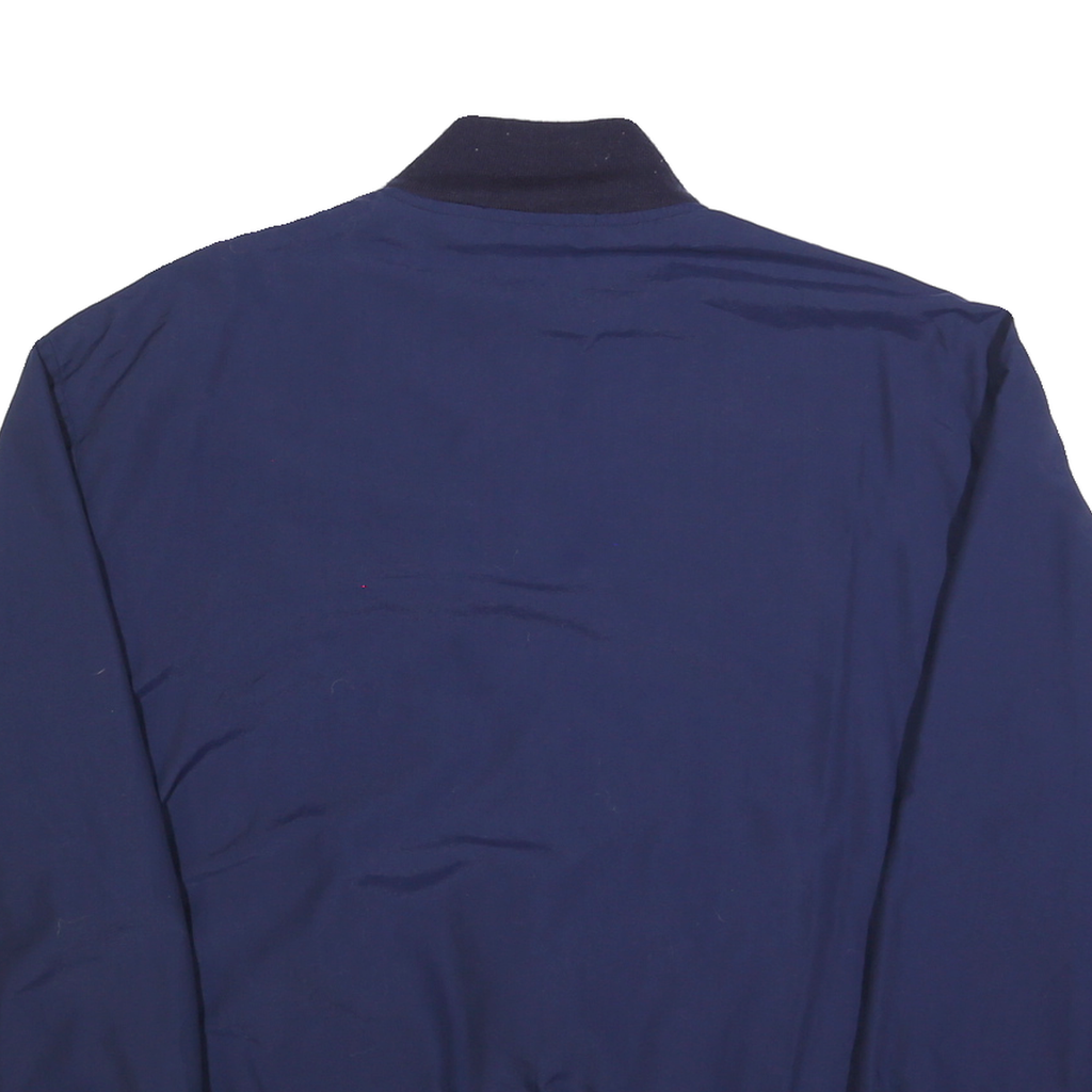 PRINCE Mens Navy Blue Red & Grey Colourblock Zip Jacket XL Nylon Casual