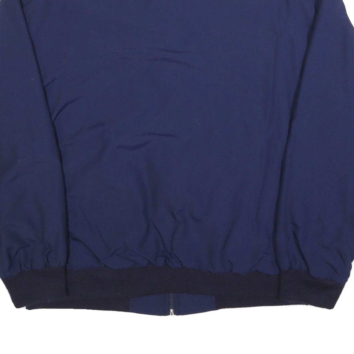 PRINCE Mens Navy Blue Red & Grey Colourblock Zip Jacket XL Nylon Casual