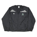 ADIDAS Mens Black Track Jacket XL Polyester Plain A's Logo Zip