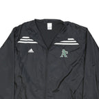 ADIDAS Mens Black Track Jacket XL Polyester Plain A's Logo Zip