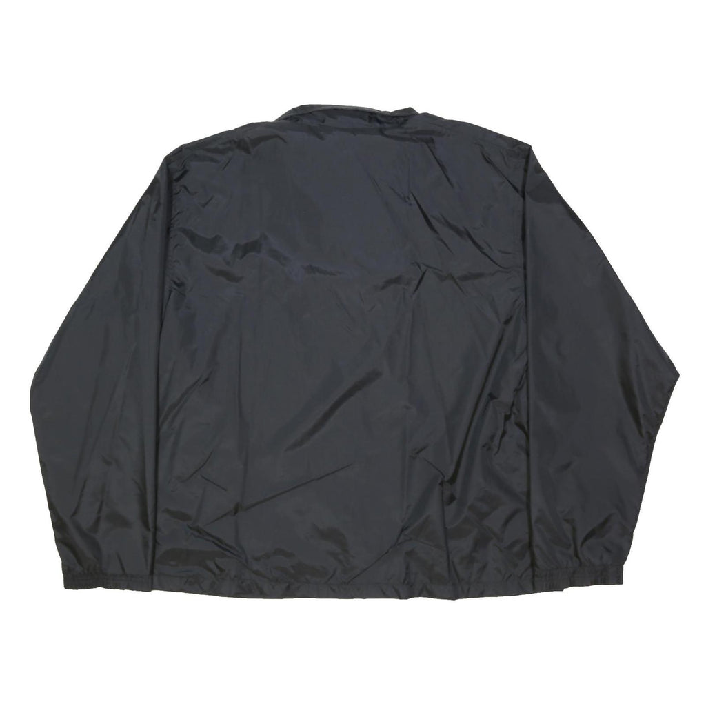 ADIDAS Mens Black Track Jacket XL Polyester Plain A's Logo Zip