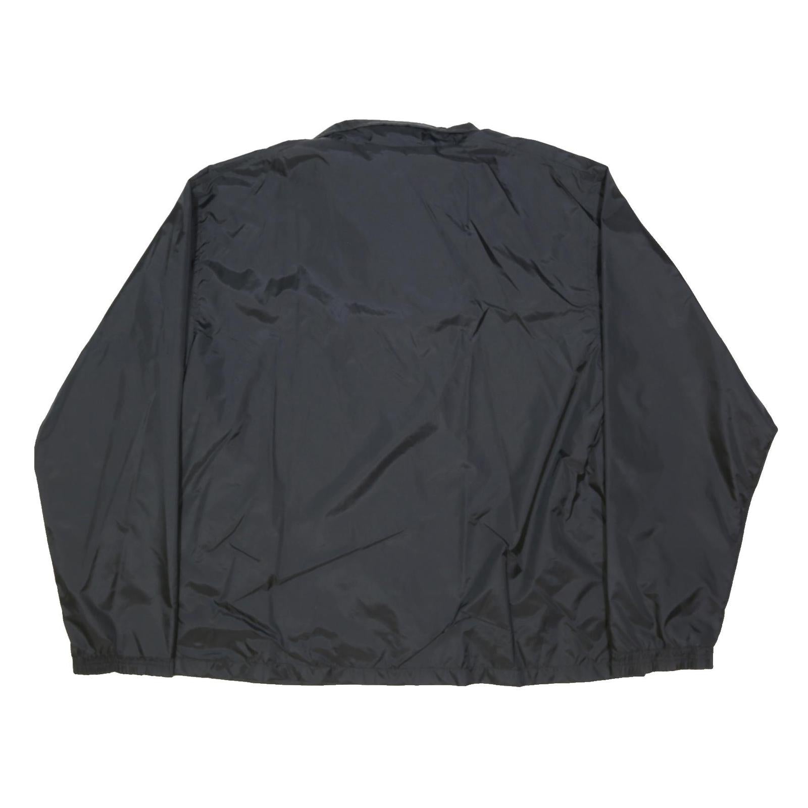 ADIDAS Mens Black Track Jacket XL Polyester Plain A's Logo Zip