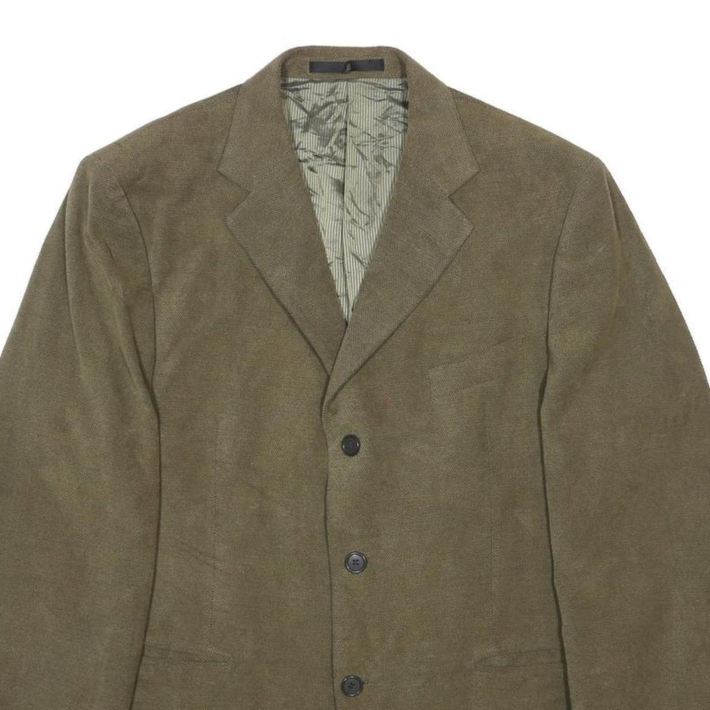 MARKS & SPENCER Mens Brown Cotton Blend Blazer Jacket M Classic Button Closure
