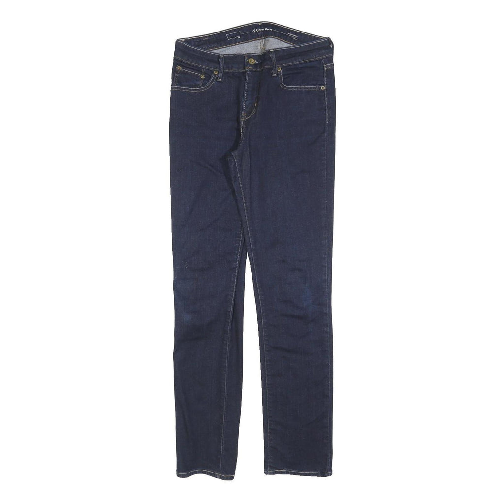 LEVI'S Womens Slim Dark Blue Denim Jeans Cotton Blend Zip W28 L32 Classic Fit